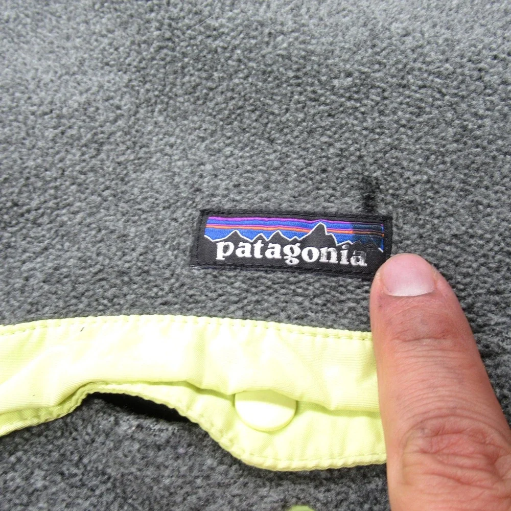 Patagonia Sweathirt Womens Medium Gray Lightweight Synchilla Snap-T Fleece READ - Picture 10 of 15